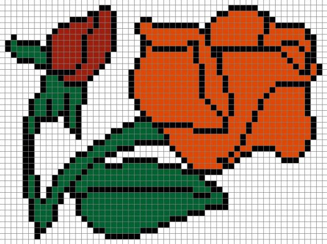 Картинки и рисунки в клеточку, по клеточкам