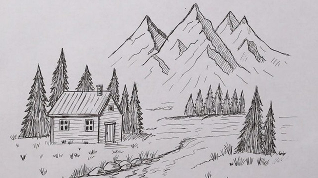 Картинки и Рисунки села для срисовки